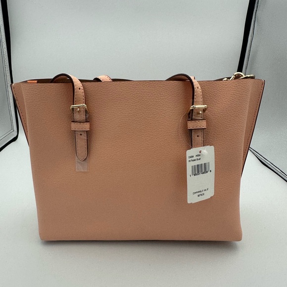 Coach Peach Leather Tote Bag - Picture 2 of 12